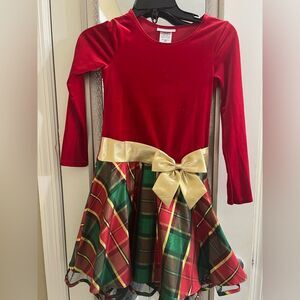 Girls Christmas Velvet Dress